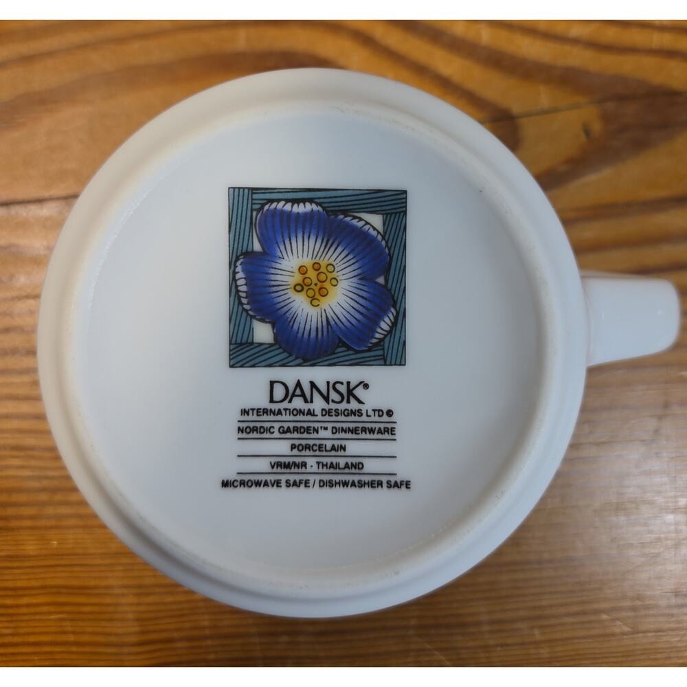 Dansk Nordic Garden Floral Lattice Portugal Cup and Saucer Set - Picture 6 of 11